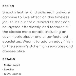 XS Michael Kors black leather moto jacket.